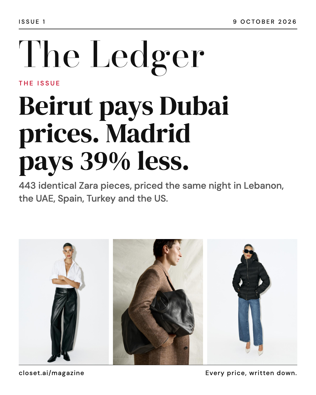 Beirut pays Dubai prices. Madrid pays 39% less.